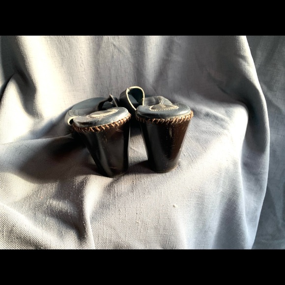 Naturalizer blue grey slip on sandals with low wedge heel size 9 - Picture 4 of 5